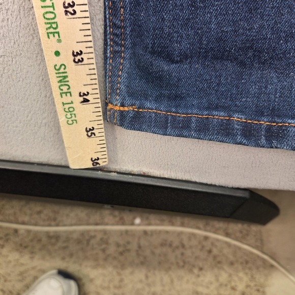 Tecovas Rugged Relaxed Jeans Mens 33x34 Dark Wash Blue Straight Zip Fly Denim - Picture 4 of 16